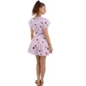 Little Men Colored Head On Pink Flutter Sleeve Wrap Dress View2