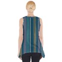 Multicolored Stripes On Blue Side Drop Tank Tunic View2