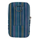 Multicolored Stripes On Blue Waist Pouch (Large) View2