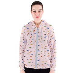 Dragonfly On Pink Women s Zipper Hoodie