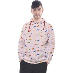 Dragonfly On Pink Men s Pullover Hoodie