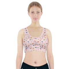 Dragonfly On Pink Sports Bra With Pocket by JustToWear