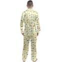 Dragonfly On Yellow Men s Long Sleeve Satin Pajamas Set View2