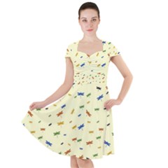 Dragonfly On Yellow Cap Sleeve Midi Dress by JustToWear