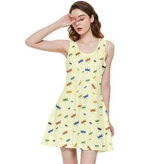 Dragonfly On Yellow Inside Out Racerback Dress by JustToWear