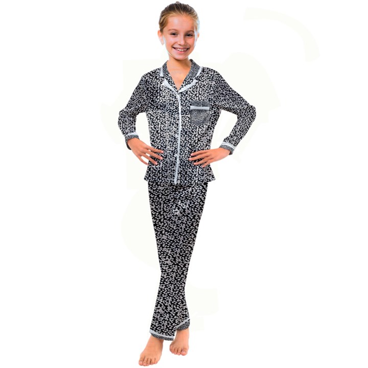 Pink Elipse Kid s Satin Long Sleeve Pajamas Set