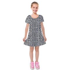 White Elipse Kids  Short Sleeve Velvet Dress