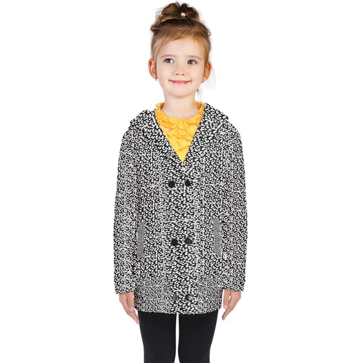 White Elipse Kids  Double Breasted Button Coat