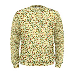 Pattern Lonely Flower On Yellow Men s Sweatshirt