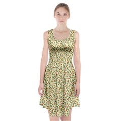 Pattern Lonely Flower On Yellow Racerback Midi Dress by JustToWear