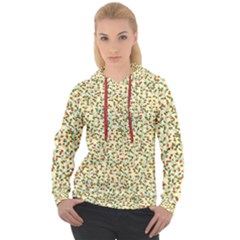 Pattern Lonely Flower On Yellow Women s Overhead Hoodie