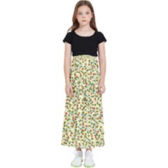 Pattern Lonely Flower On Yellow Kids  Skirt by JustToWear