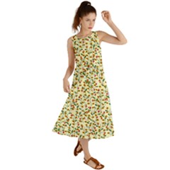 Pattern Lonely Flower On Yellow Summer Maxi Dress by JustToWear