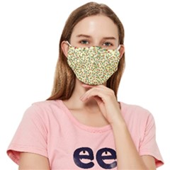 Pattern Lonely Flower On Yellow Fitted Cloth Face Mask (adult)