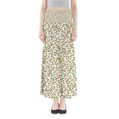 Lonely Flower On White Full Length Maxi Skirt by JustToWear