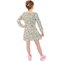 Lonely flower on white Kids  Long Sleeve Velvet Dress View2