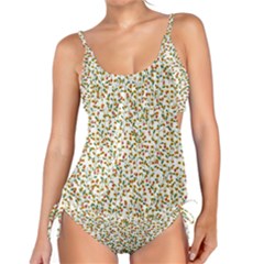 Lonely Flower On White Tankini Set