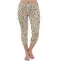 Lonely flower on pink Capri Winter Leggings  View1