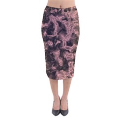 Plasma Storm Velvet Midi Pencil Skirt by MRNStudios