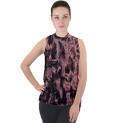 Plasma Storm Mock Neck Chiffon Sleeveless Top by MRNStudios