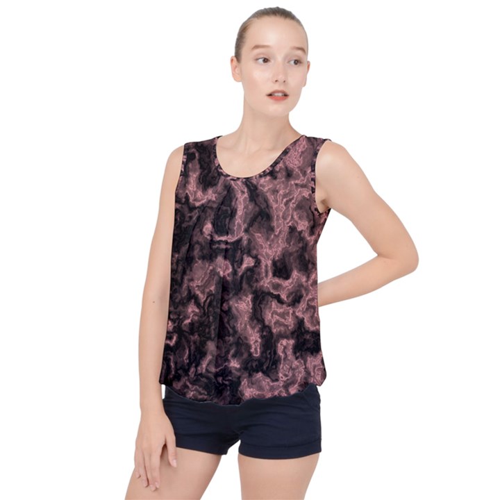 Plasma Storm Bubble Hem Chiffon Tank Top