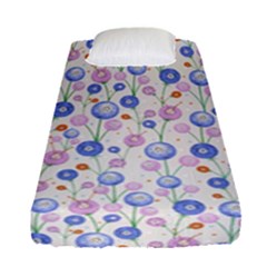 Watercolor Dandelions Fitted Sheet (single Size) by SychEva