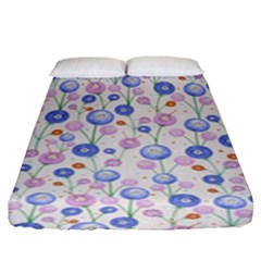 Watercolor Dandelions Fitted Sheet (king Size) by SychEva