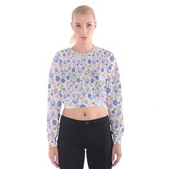 Watercolor Dandelions Cropped Sweatshirt by SychEva