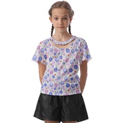 Watercolor Dandelions Kids  Front Cut Tee