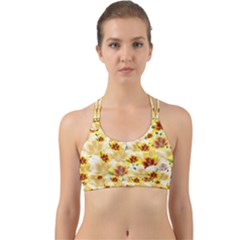 Lonely Flower Populated Back Web Sports Bra by JustToWear