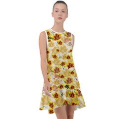 Lonely Flower Populated Frill Swing Dress by JustToWear