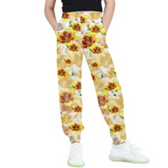 Lonely Flower Populated Kids  Elastic Waist Pants