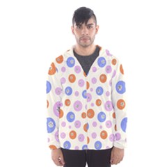 Multicolored Circles Men s Hooded Windbreaker by SychEva