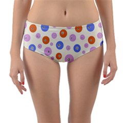 Multicolored Circles Reversible Mid-waist Bikini Bottoms by SychEva