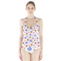 Multicolored Circles Halter Swimsuit View1