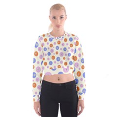 Multicolored Circles Cropped Sweatshirt by SychEva