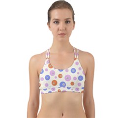 Multicolored Circles Back Web Sports Bra by SychEva