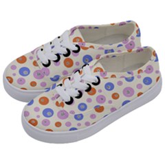 Multicolored Circles Kids  Classic Low Top Sneakers by SychEva