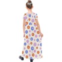 Multicolored Circles Kids  Short Sleeve Maxi Dress View2