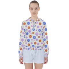 Multicolored Circles Women s Tie Up Sweat by SychEva