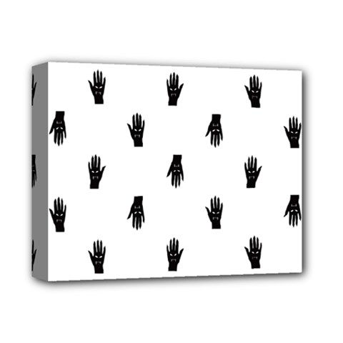 Vampire Hand Motif Graphic Print Pattern Deluxe Canvas 14  X 11  (stretched) by dflcprintsclothing