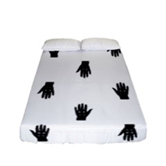 Vampire Hand Motif Graphic Print Pattern Fitted Sheet (full/ Double Size) by dflcprintsclothing