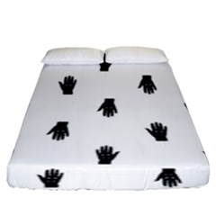 Vampire Hand Motif Graphic Print Pattern Fitted Sheet (king Size) by dflcprintsclothing