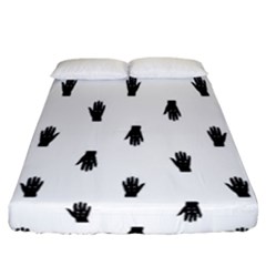 Vampire Hand Motif Graphic Print Pattern Fitted Sheet (california King Size) by dflcprintsclothing