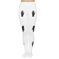 Vampire Hand Motif Graphic Print Pattern Tights