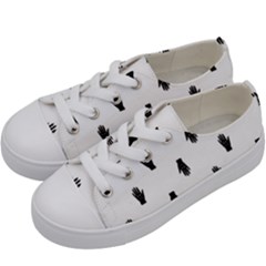 Vampire Hand Motif Graphic Print Pattern Kids  Low Top Canvas Sneakers