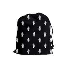 Vampire Hand Motif Graphic Print Pattern 2 Drawstring Pouch (large) by dflcprintsclothing