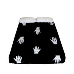 Vampire Hand Motif Graphic Print Pattern 2 Fitted Sheet (full/ Double Size) by dflcprintsclothing