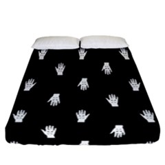 Vampire Hand Motif Graphic Print Pattern 2 Fitted Sheet (california King Size) by dflcprintsclothing