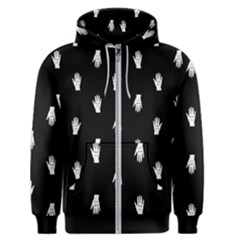 Vampire Hand Motif Graphic Print Pattern 2 Men s Zipper Hoodie by dflcprintsclothing